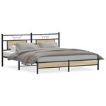 vidaXL Cadre de lit sans matelas chêne sonoma 183x203 cm