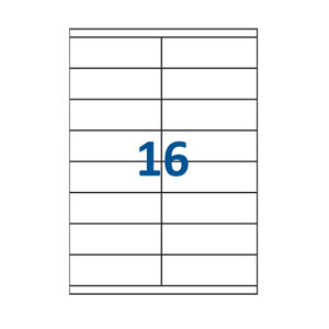 Lot de 20 Planches étiquettes autocollantes sur feuille A4 : 105 x 35 mm (16 étiquettes par feuille  spéciales bons de transport)