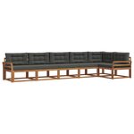 vidaXL Ensemble de canapés d'extérieur 6 pc Naturel et Anthracite