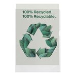 Chemise coin 100  recyclée esselte a4 polypropylène 10/100e transparente assortie - paquet de 100