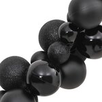 vidaXL Guirlande de Noël avec boules noir 175 cm polystyrène