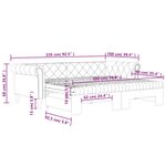vidaXL Lit de jour avec lit gigogne et matelas cappuccino 90x200 cm