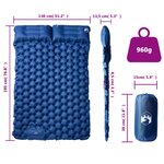 vidaXL Matelas de camping autogonflant avec oreillers 2 personnes