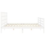vidaXL Cadre de lit sans matelas blanc 200x200 cm bois massif