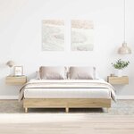 vidaXL Cadre de lit sans matelas chêne sonoma 150x200 cm
