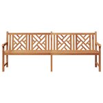 vidaXL Banc de jardin Marron 228 x 60 x 90 cm Bois de teck solide