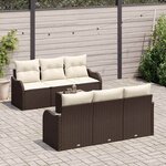 vidaXL Ensemble de canapé de jardin Marron 55 x 55 x 37 cm polyrotin