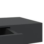 vidaXL Étagère murale flottante avec tiroir Noir 80x25x8 cm