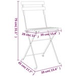 vidaXL Ensemble de bistro pliable 5 Pièces Bois d'acacia solide et acier