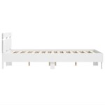 vidaXL Cadre de lit avec tête de lit blanc 120x200cm bois d'ingénierie