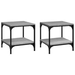 vidaXL Tables d'appoint 2Pièces Sonoma gris 40x40x40 cm Bois d'ingénierie