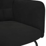 vidaXL Chaise à bascule avec tabouret en velours noir