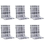 vidaXL Coussins de chaise de jardin à dossier bas lot de 6
