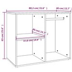 vidaXL Armoire de dressing Chêne marron 80x40x65 cm Bois d'ingénierie