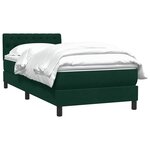 vidaXL Sommier à lattes de lit et matelas vert foncé 80x220 cm velours