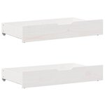 vidaXL Cadre de lit sans matelas blanc 140x190 cm bois de pin massif