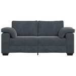vidaXL Canapé causeuse gris foncé 140 cm velours