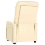 vidaXL Fauteuil inclinable Crème Similicuir