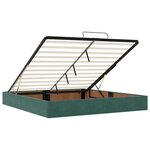 VidaXL Cadre de lit ottoman avec matelas vert foncé 180x200 cm velours