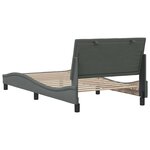 vidaXL Cadre de lit sans matelas gris foncé 100x200 cm tissu