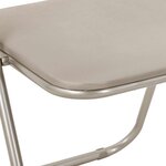 vidaXL Chaise pliante 8 pc Simili cuir Sable 48 x 43 5 x 81 cm