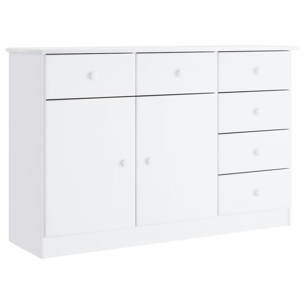 vidaXL Buffet ALTA blanc 112x35x73 cm bois massif de pin