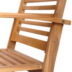 Ensemble de canapé de jardin 5 Pièces Naturel Bois de teck solide