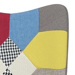 vidaXL Chaise à bascule avec tabouret Patchwork Tissu