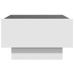 vidaXL Table basse avec LED blanc 50x50x30 cm bois d'ingénierie