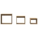 vidaXL Tables gigognes 3 Pièces chêne artisanal bois d'ingénierie