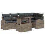 vidaXL Ensemble de canapé de jardin Manuel 6 Pièces Gris 100 x 55 x 73 cm
