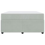 vidaXL Cadre de lit avec matelas Gris clair 160 x 200 cm tissu