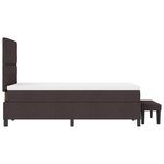vidaXL Lit à ressorts avec matelas Marron foncé 120 x 200 cm tissu