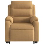 vidaXL Fauteuil inclinable de massage électrique marron velours