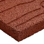 vidaXL Pierre de marchage 6 Pièces Rouge 60 5 x 25 x 2 cm Caoutchouc