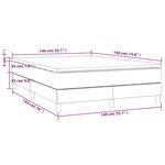 vidaXL Sommier à lattes de lit avec matelas Noir 140x190 cm Tissu