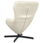 vidaXL Fauteuil œuf Crème 63 x 73 x 90 cm Velours
