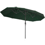 Tectake parasol silia en aluminium 460 x 270 cm réglable en hauteur - vert