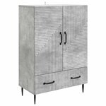 vidaXL Buffet Gris béton 66 x 34 5 x 95 cm Bois d'ingénierie