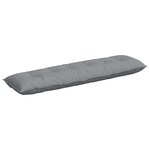 vidaXL Coussin de Dos Gris clair 180 x 19 x 50 cm tissu