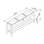Table d activites AXI avec 3 bacs noirs Marron Fonce