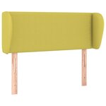 vidaXL Tête de lit avec oreilles Vert 83x23x78/88 cm Tissu
