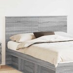 vidaXL Tête de lit Gris Sonoma 150 cm Bois d'ingénierie