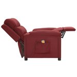vidaXL Fauteuil de massage Rouge bordeaux Tissu