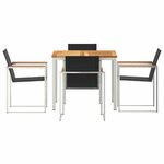 vidaXL EnsembledeRepasdeJardin 5 Pièces Teck massif