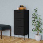 vidaXL Armoire de rangement Noir 42 5x35x101 5 cm Acier