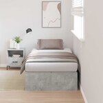 vidaXL Cadre de lit Gris béton 200 x 100 x 31 5 cm Bois d'ingénierie
