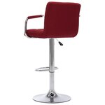 vidaXL Chaises de bar lot de 2 bordeaux tissu