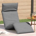 vidaXL Chaise longue pliante gris 175x54x8 5 cm tissu oxford