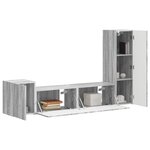 vidaXL Ensemble meuble TV 4 Pièces Gris Sonoma Bois d'ingénierie